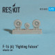 General Dynamics F-16 (A) Fighting Falcon wheels set 1/72 Reskit RS72-0023