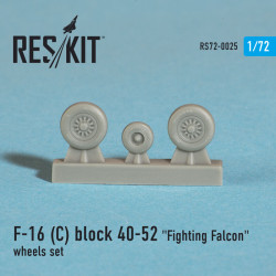 General Dynamics F-16 C block 40-52 Fighting Falcon wheels set 1/72 Reskit RS72-0025