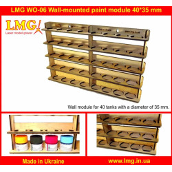 Us Stock Lmg Wo-06 Wall-mounted Paint Module 40/35 Mm, Laser Model Graving, Storage Shelf