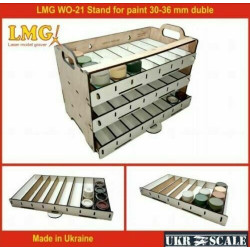 LMG WO-21 Triple paint storage stand 50x30-35 mm, Laser Model Graving, shelf
