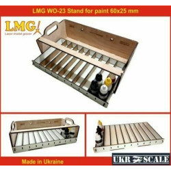 LMG WO-23 Single paint storage stand 80x25-35 mm, Laser Model Graving, shelf