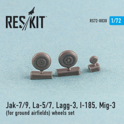 Resin wheels set Jak-7/9, La-5/7, Lagg-3, I-185, MiG-3 1/72 Reskit RS72-0030