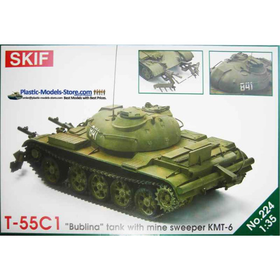 T-55C1 Bublina tank with mine sweeper KMT-6 1/35 SKIF 224