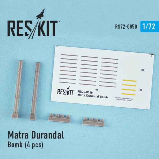Matra Durandal Bomb (4 pcs) 1/72 Reskit RS72-0050 Matra Durandal Bomb (4 pcs) 1/72 Reskit RS72-0050