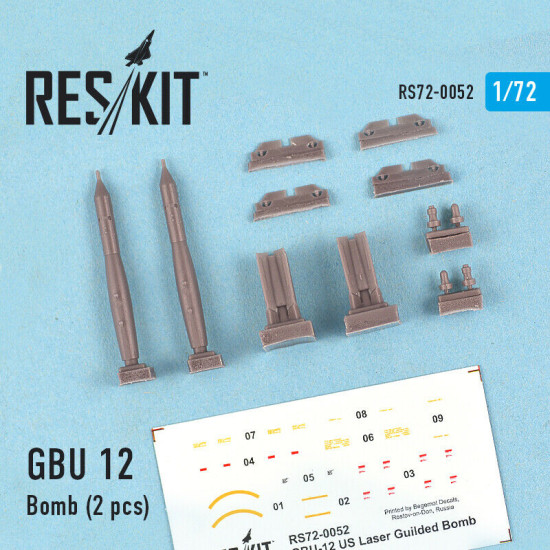 GBU 12 Laser guided bomb (2 pcs) 1/72 Reskit RS72-0052