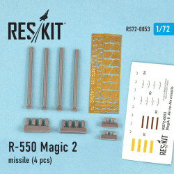 Resin R-550 Magic-2 missile (4 pcs) 1/72 Reskit RS72-0053