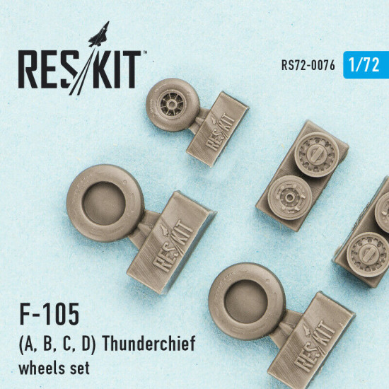 Republic F-105 (A, B, C, D) Thunderchief wheels set 1/72 Reskit RS72-0076