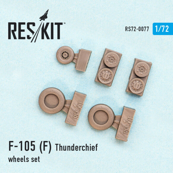Republic F-105 (F) Thunderchief wheels set 1/72 Reskit RS72-0077