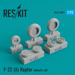 F-22A Raptor wheels set 1/72 Reskit RS72-0091