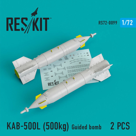 KAB-500L (500kg) Guided bomb (2 pcs) 1/72 Reskit RS72-0099
