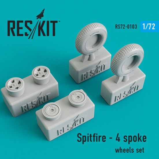 Spitfire - 4 spoke wheels set 1/72 Reskit RS72-0103