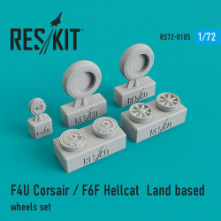 F4U Corsair / F6F Hellcat Land based wheels set 1/72 Reskit RS72-0105