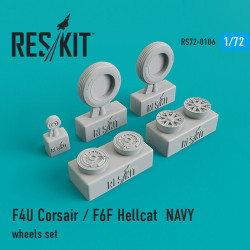 F4U Corsair / F6F Hellcat NAVY wheels set 1/72 Reskit RS72-0106