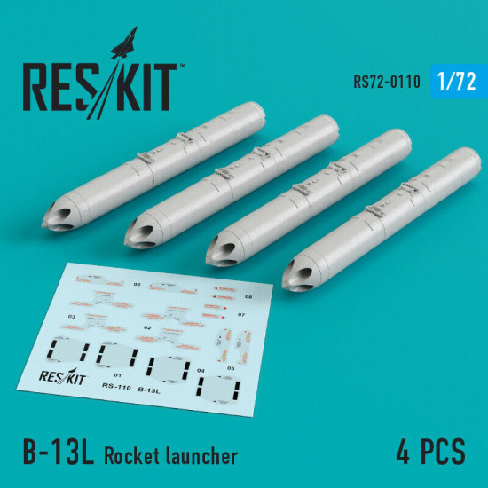 Resin B-13L Rocket launcher (4 pcs) 1/72 Reskit RS72-0110