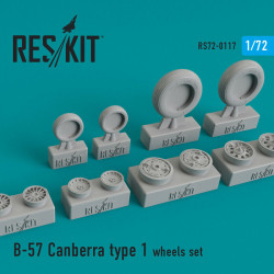 B-57 Canberra type 1 wheels set 1/72 Reskit RS72-0117