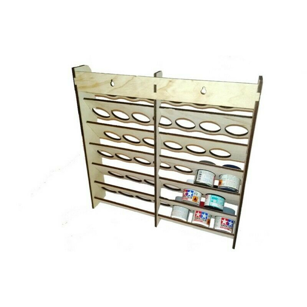 LMG Laser-Cut Wooden Wall-mounted Hobby Paint Rack *FREE Shipping* WO-07