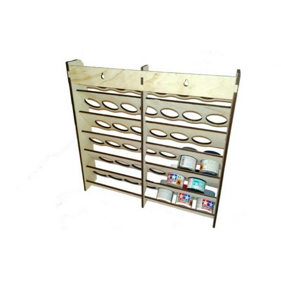 LMG Laser-Cut Wooden Wall-mounted Hobby Paint Rack *FREE Shipping