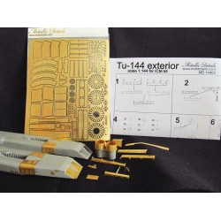 Photo-etched set - Tu-144 (for ICM kit) 1/144 Metallic Details MD-PE14403