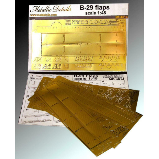 Detailing set for aircraft model B-29 Flaps 1/48 Metallic Details MD4814 Detailing set for aircraft model B-29 Flaps 1/48 Metallic Details MD4814