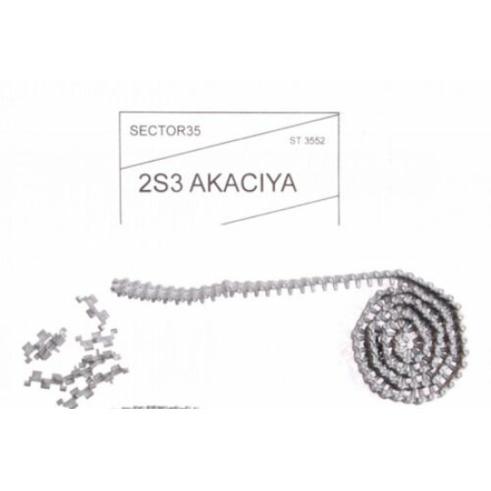 ASSEMBLED METAL TRACKS FOR 2S3 AKATSIYA SOVIET SPG 1/35 SECTOR35 3552-SL