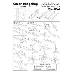 Photo-etched set Czech hedgehog 1/35 Metallic Details MD3502