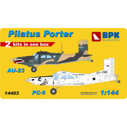 PILATUS PORTER AU23  PC-6 (2 KITS IN BOX) SET1 1/144 BPK 14403