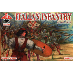 ITALIAN INFANTRY, 16TH CENTURY, SET 2 PLASTIC MODEL KIT 1/72 RED BOX 72100