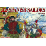 SPANISH SAILORS, 16-17 CENTURY, SET 1 PLASTIC MODEL KIT 1/72 RED BOX 72102