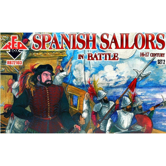 SPANISH SAILORS IN BATTLE, 16-17 CENTURY, SET 2 KIT 1/72 RED BOX 72103