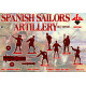 SPANISH SAILORS ARTILLERY, 16-17 CENTURY, SET 3 KIT 1/72 RED BOX 72104