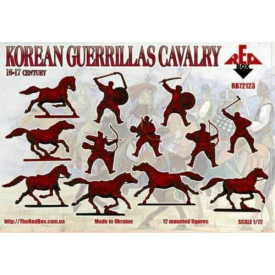 KOREAN GUERRILLAS CAVALRY 17 CENTURY SET 2 PLASTIC KIT 1/72 RED BOX 72123