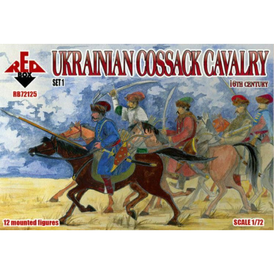 UKRAINIAN COSSACK CAVALRY 16 CENTURY SET 1 PLASTIC KIT 1/72 RED BOX 72125