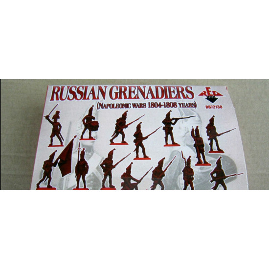 NAPOLEONIC WARS RUSSIAN GRENADIERS 1804-1807 PLASTIC KIT 1/72 RED BOX 72130
