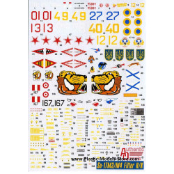 Su-17M3/M4 Fitter H/K aircraft decals set 1/72 AD 7212