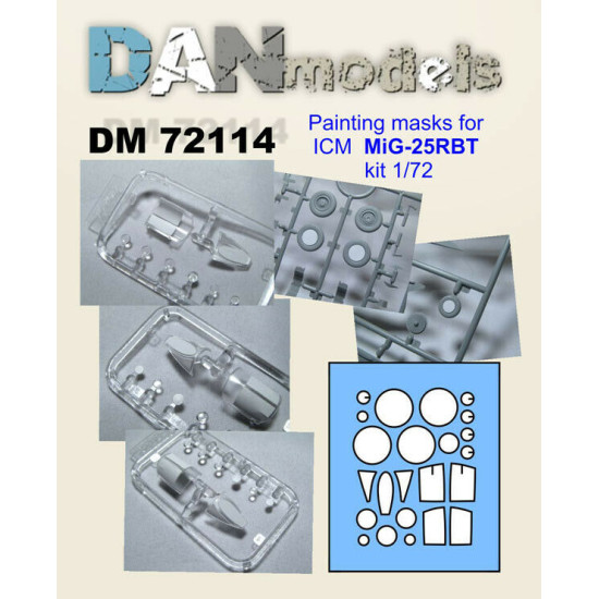 MASK FOR MODEL OF MIG-25RBT (ICM) AIRCRAFT 1/72 DAN MODELS 72114 MASK FOR MODEL OF MIG-25RBT (ICM) AIRCRAFT 1/72 DAN MODELS 72114