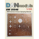 Dan Models 35546 - 1/35 Stencil, Theme - WWII Badges of German Armored Vehicles