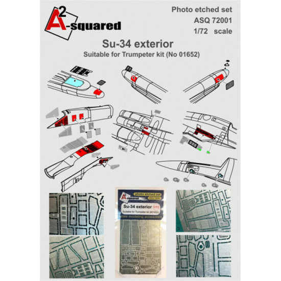 PHOTOETCHED SU-34 EXTERIOR 1/72 DAN-ASQ72001