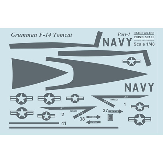 Grumman F-14 Tomcat Part 1 set 1,5 leaf 1/48 Print Scale 48-163