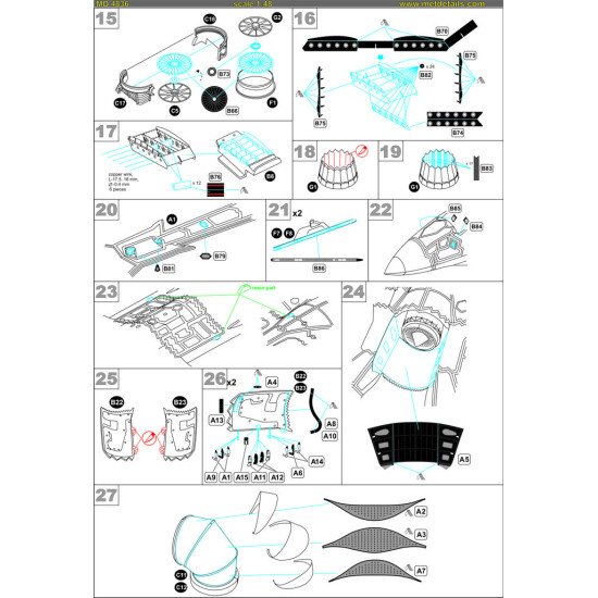 F-35B Exterior (Kitty Hawk) Detailing set1/48 Metallic Details MD4836