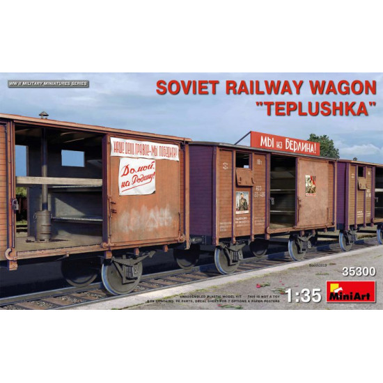 Miniart 35300 - 1/35 SOVIET RAILWAY WAGON TEPLUSHKA Model kit