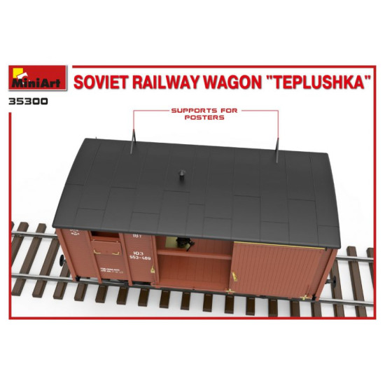 Miniart 35300 - 1/35 SOVIET RAILWAY WAGON TEPLUSHKA Model kit
