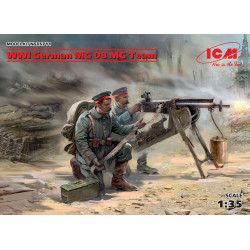 ICM 35711 - 1/35 WWI German MG08 MG Team (2 figures), scale plastic model kit