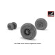 Armory AW32310 - 1/32 1/32 F-14 Tomcat late type wheels w/ weighted tires