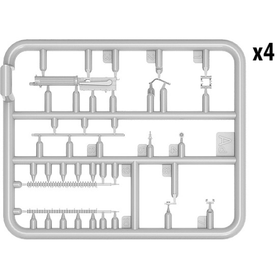 MINIART 35211 - 1/35 M-4 quad Maxim AA machinegun MG
