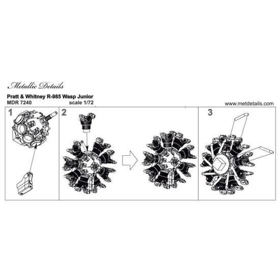 Metallic Details MDR7240 - 1/72 - Pratt & Whitney R-985 Wasp Junior