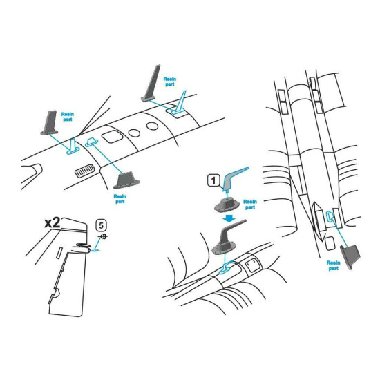 Metallic Details MDR4842 - 1/48 - MDR4842 Su-35. Antennas