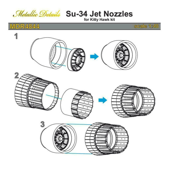 Metallic Details MDR4844 - 1/48 - MDR4844 Su-34. Jet nozzles