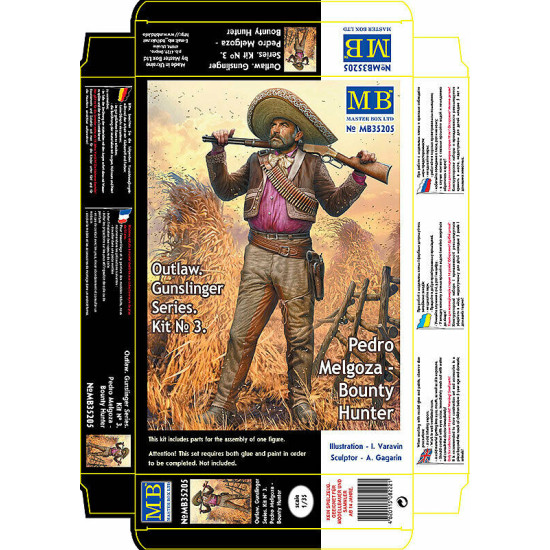 Master Box 35205 - 1/35 Pedro Melgoza - Bounty Hunter. Gunslinger series.