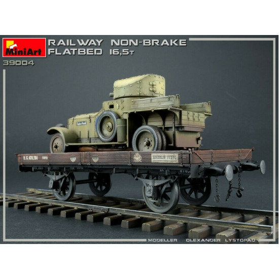 Miniart 39004 - 1/35 Railway non-brake Platform 16.5t. Plastic Model Kit