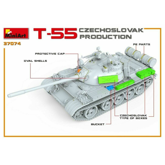 Miniart 37074 - 1/35 Tank T-55 (Czechoslovak Production)